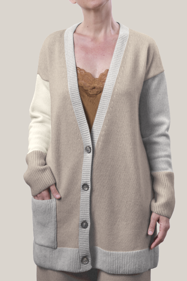 Verve <h6>Over cardigan in lana cachemire da personalizzare</h6>